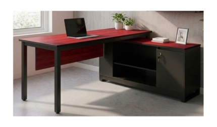 ESCRITORIO METALICO EJECUTIVO CON CREDENZA