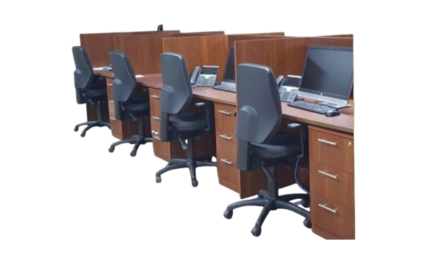 ESCRITORIO EJECUTIVO EN MELAMINA 4 PUESTOS DE TRABAJO